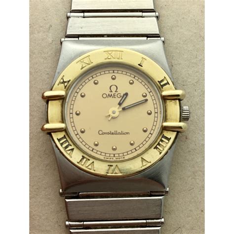 gold omega watch|omega gold watch women.